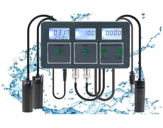 Online water quality ph meter with date storage